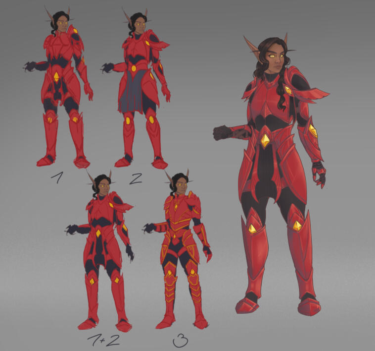 Talariss: Blood Knight Armour Concepts